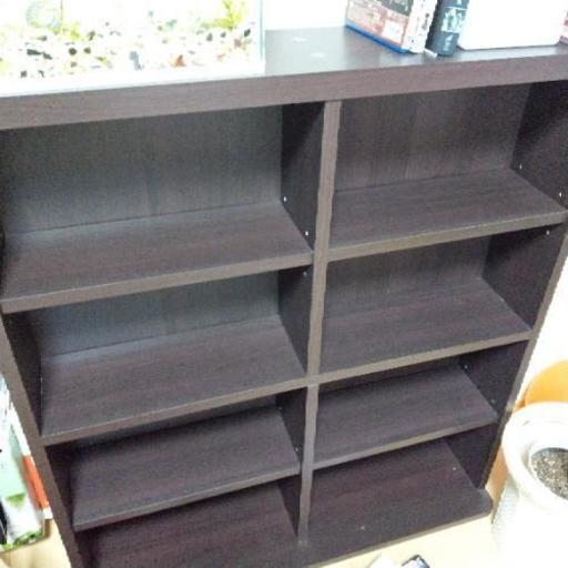 薄型DVDラック 稼働棚 ディスプレイラック ダークブラウン