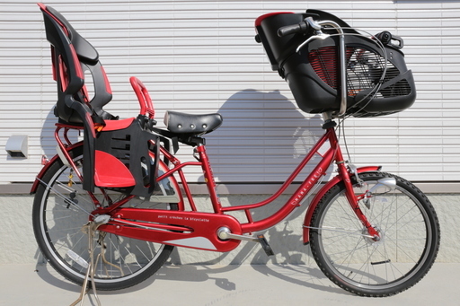 自転車 子供の乗せ 3人乗り 新品カゴ付き シートカバー付き