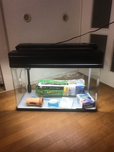 60cm水槽セット  鑑賞に最適な前面角無し仕様です。