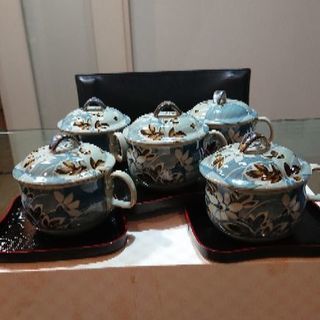新品  茶碗蒸し用陶器5客セット