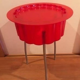 デザインサイドテーブル 赤