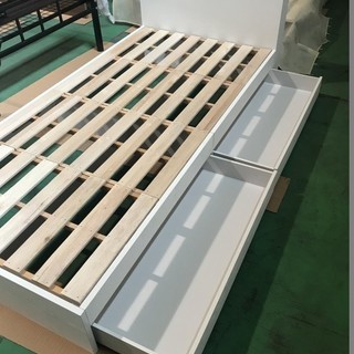 ☆木製シングルベッドWH(新品) ☆ - 家具