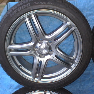 宮城県 WAREN 17X7J 100 +50 HIFLY215/45HF805 4本セット プリウス等 