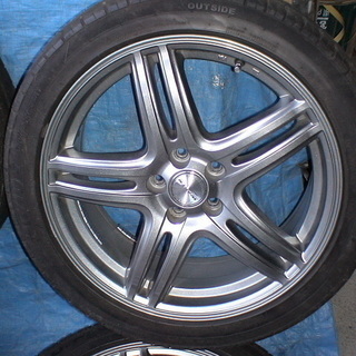 宮城県 WAREN 17X7J 100 +50 HIFLY215/45HF805 4本セット プリウス等 