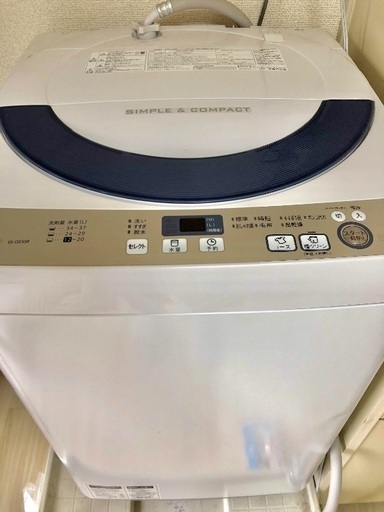 洗濯機 5.5kg 2016年製 SHARP シャープ