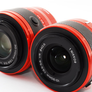 Nikon 1 J2 オレンジ ダブルレンズキット★極上美品★ミラーレス一眼始めるならこれ！新品SDカード、レンズフード付き♪
