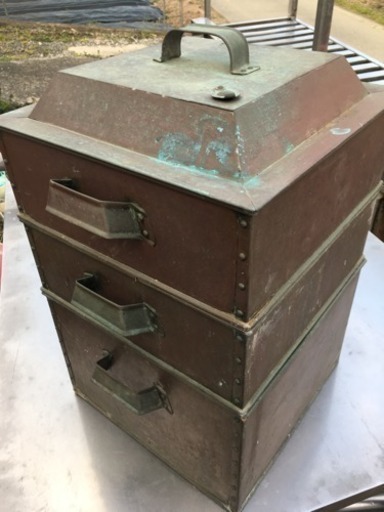 古銅 3段蒸し器