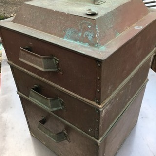 古銅 3段蒸し器