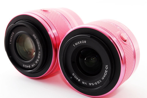 Nikon 1 J1 ピンク ダブルレンズキット☆極上美品☆ミラーレス一眼