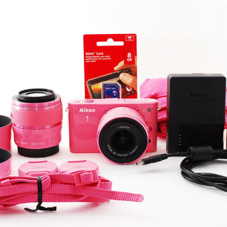Nikon 1 J1 ピンク ダブルレンズキット☆極上美品☆ミラーレス一眼始める