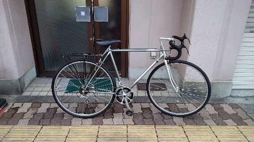 [ビンテージ]27inch リヤキャリア付きロードバイク 12speed/シルバー