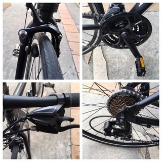 Air onクロスバイク ブラック クロスバイク サカモト 700C エアーオン II (マットブラック