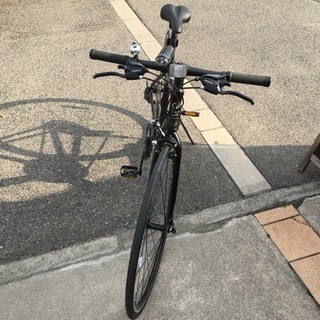 Air onクロスバイク ブラック 新車】 アルミフレーム クロスバイク air-on マットブラック