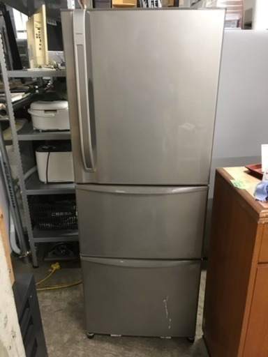 m240☆ TOSHIBA 2010年 339L 3D冷蔵庫 訳アリ特価品 大型冷蔵庫 東芝 3ドア
