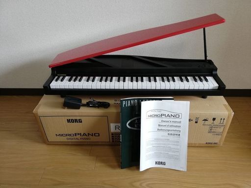 ■美品■KORG MICROPIANO マイクロピアノ ミニ鍵盤61鍵 レッド