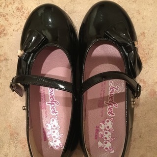 【取引中】女の子  黒  靴  フォーマル  18センチ  入学...