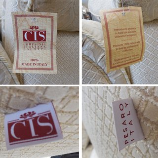 PayPay対応 4人掛け 高級イタリアンソファ コーナーソファ ファブリック ホワイト系 PESARO ITALY イタリア製 布製 CIS 札幌市西区西野 