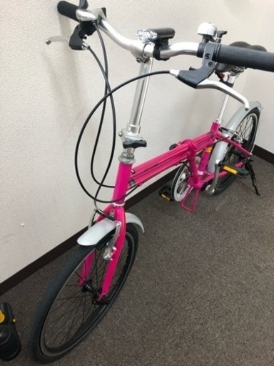 折りたたみ自転車ピンク