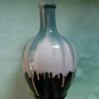 陶器益子焼　花瓶　中古品