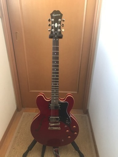 epiphone dot チェリー セミアコ