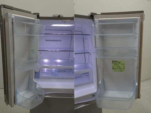 TOSHIBA 東芝□大型冷蔵庫 VEGETA ベジータ GR-D47F(NS) 471L 2011年製  