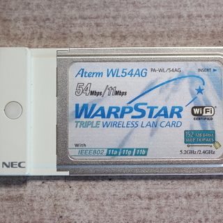 無線LANカード「NEC Aterm WL54AG」