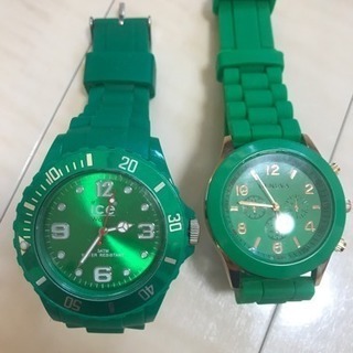 緑の時計 2本セット