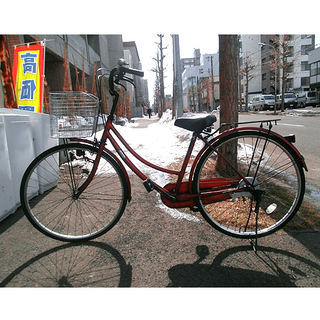 札幌【26インチ自転車① ママチャリ】3段変速 ヘッドライト付き...