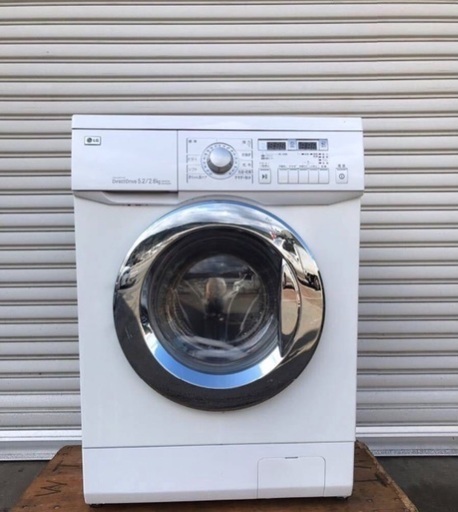 【受付中】稀少モデル 欧米デザインドラム式洗濯乾燥機 薄型 スリム LG WD-E52WP 洗濯5.2Kg/乾燥2.6Kg コンパクトサイズ 幅600×奥行440×高さ850 デザイン家電 デザイン洗濯機 インテリア メンズノンノ掲載モデル