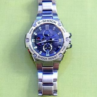 [中古品] G-SHOCK G-STEEL スマートフォンリンク [GST-B100D-1AJF] タフソーラー 時計のみ 美品オマケ付き