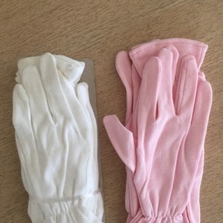 あげます❗️綿手袋 白10枚 ピンク6枚全部で50円→0円❗️