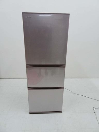 超美品 動作保証 東芝 3ドア 冷蔵庫 VEGETA GR-K33S(NP) 330L 2018年製 ピンクゴールド