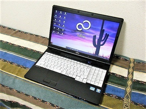 良品/15.6型液晶パネル/高性能i5/光速☆彡新品✨SSD128GB保証付き/MS Office 2016✎/快適♬メモリ4GB/DVDSマルチ/すぐ使えるWindows10 メディア作成ツール付/すぐ繋がるWi-Fi/10キー付きKB/FUJITSU LIFEBOOK