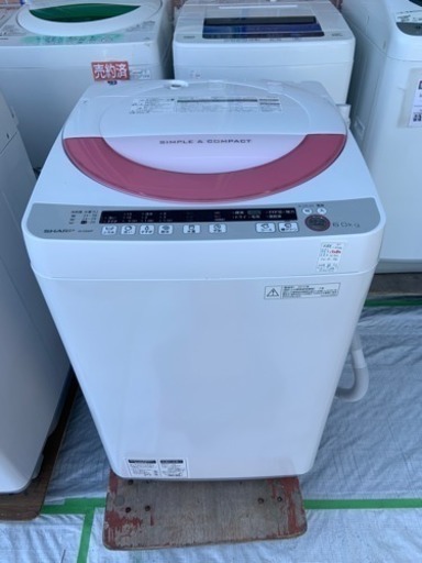 洗濯機 シャープ 2015年製 6kg ES-GE60P