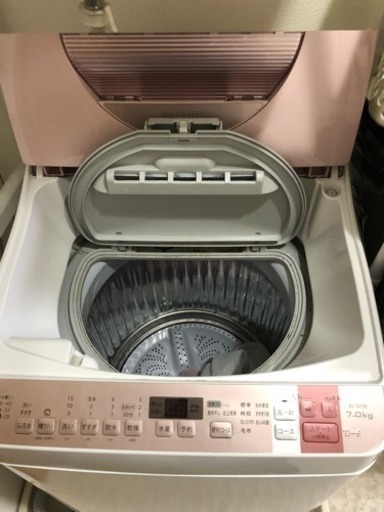 SHARP 洗濯乾燥機 ES-TX750 2016年製 全自動洗濯機 7kg シャープ ピンク