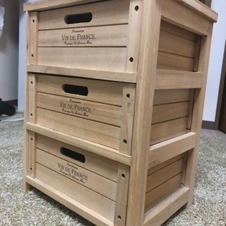木製三段組ボックス