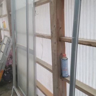 アルミシルバー片引きサッシ