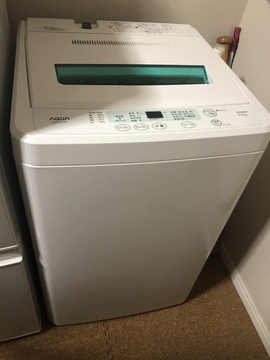 13年製 アクア 全自動電気洗濯機 5.0kg ステンレス槽 AQW-S501