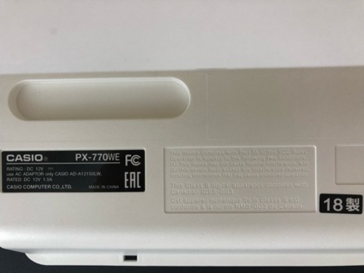♫ 電子ピアノ CASIO プリヴィア PX-770WE 2017年製