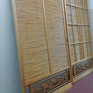 欄間I 2枚セット 造作ランマ付建具（引戸）2枚セット - その他