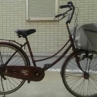 自転車 【ママチャリ】 カゴと荷台付き