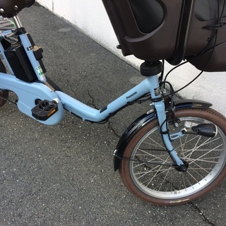 地域限定送料無料　パナソニック　ギュットミニ　DX　三人乗り　2018年　16AH　20インチ　新基準　キッスミニ　神戸市　電動自転車
