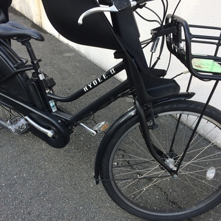 地域限定送料無料　ハイディツー　子供乗せ　12,3AH　黒　神戸市　電動自転車 HYDEE (地域限定販売) 電動アシスト自転車 子供乗せ ブリヂストン