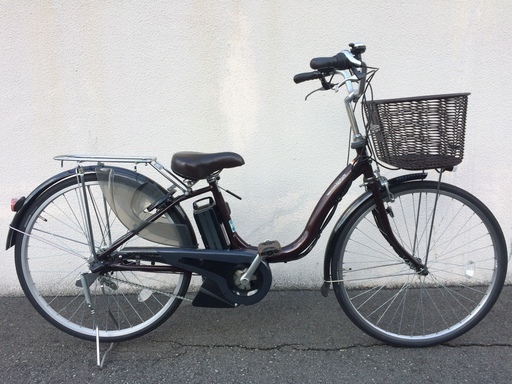 地域限定　ヤマハ　パス　ナチュラ　M　新基準　子供乗せ　2017年　茶　アシスタ　ビビ　神戸市　電動自転車