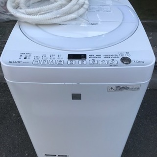 SHARP 7kg 洗濯機 ES-G7E3 2016年 全自動洗濯機 簡易乾燥機能付き シャープ 風呂ホース未使用 川崎区 SG