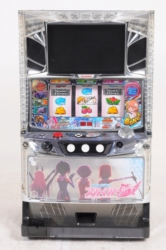 Q-CE009 パチスロ 実機 高砂 スカイガールズ ～よろしく、ゼロ～ 不要機付き