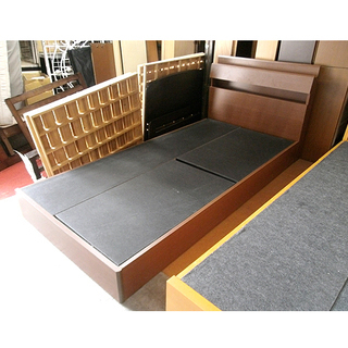 安い!!【シンプル シングルベッド】分解＆組立てかんたん 片面マットレス ダークブラウン こげ茶色系 シングルベット 札幌 本郷通店 札幌【FranceBed シンプルなシングルベッド】フランスベッドの