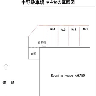 【月極駐車場】 Rooming House NAKANO駐車場