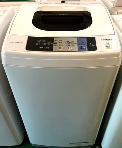 【送料無料・設置無料サービス有り】洗濯機 2017年製 HITACHI\tNW-50A 中古
