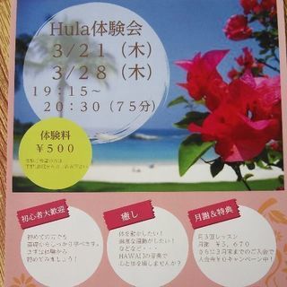 フラダンス体験会開催します